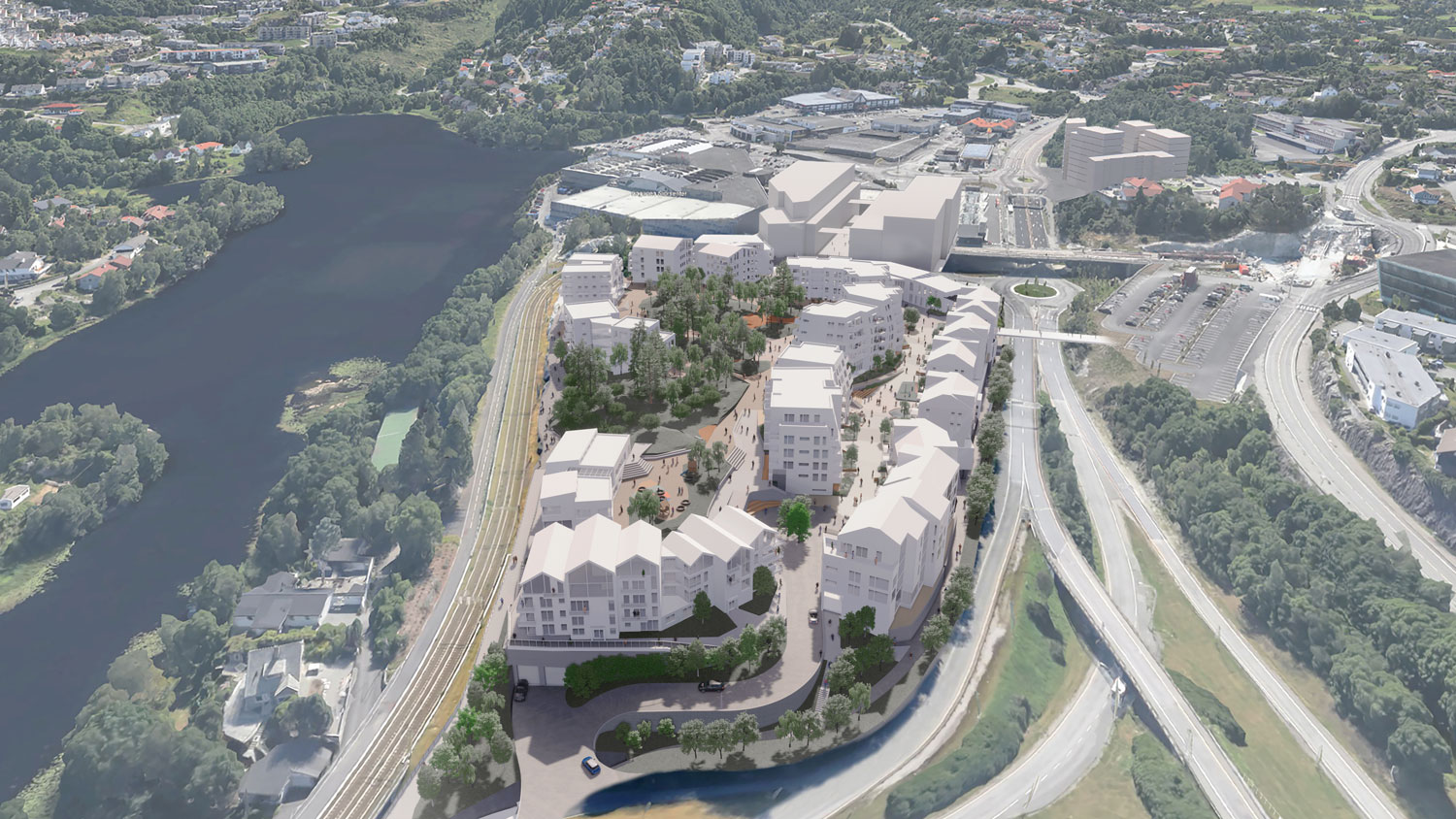 Oversiktsbilde av boligprosjekt Kalgane