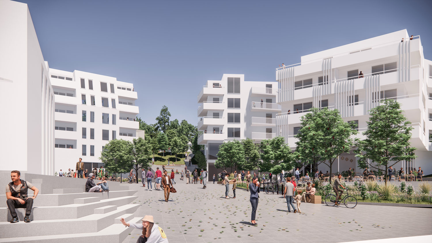 Miljøbilde av toget til Kalgane boligprosjekt